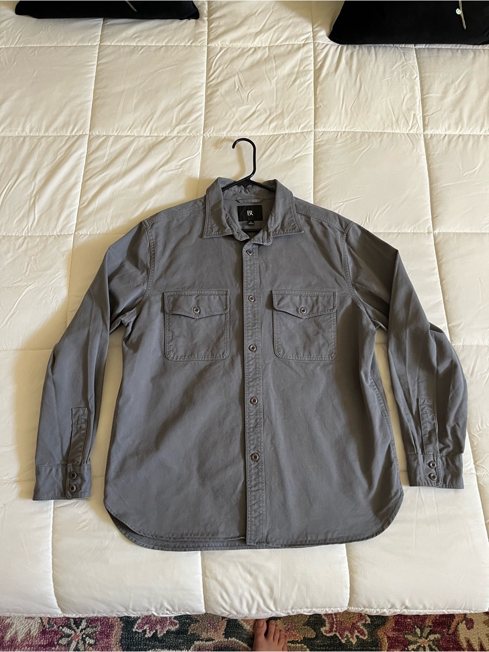 Banana Republic Men's Button-Down Shirt Jacket - Gray